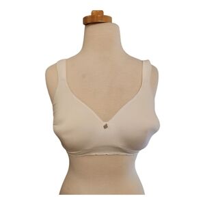 Breezies Women's Bras Sz 34DD Seamless Wirefree T-Shirt Bra White A296437 QVC